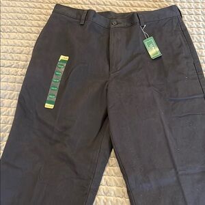 Black Dress Pants with Flat Front and Belt Loops